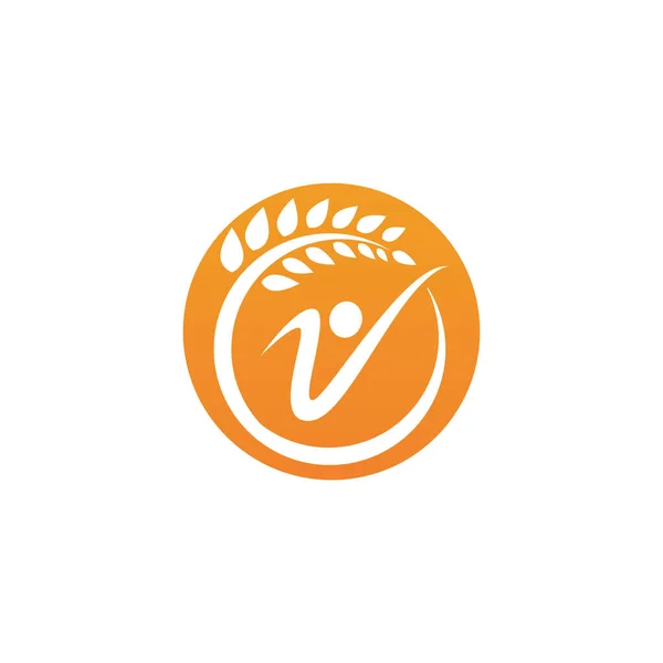 Vettore Del Modello Logo Vita Sana — Vettoriale Stock