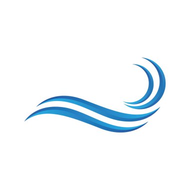 Su dalgası simgesi vektör çizim logosu