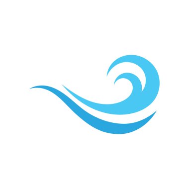 Su dalgası simgesi vektör çizim logosu