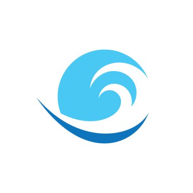 Su dalgası simgesi vektör çizim logosu