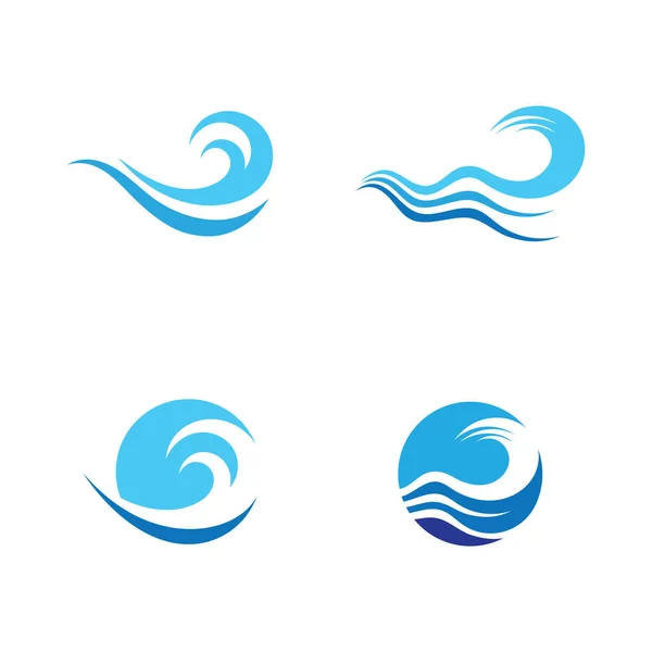 Water Wave Icon Vector Illustration Design Logo — Stock Vector