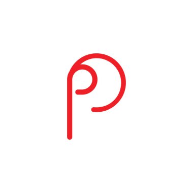 P logo vektör şablonu resmi