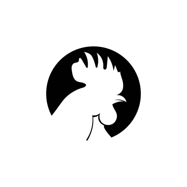 Modèle Logo Tête Coq Vecteur — Image vectorielle