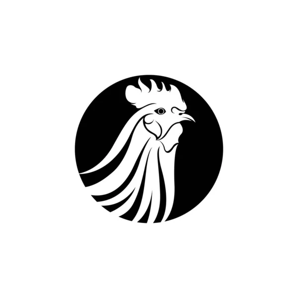Rooster Head Logo Template Vector — Stock Vector