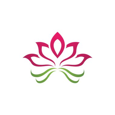 Güzellik Vektörü Nilüfer çiçekleri logo şablonu tasarımı simgesi