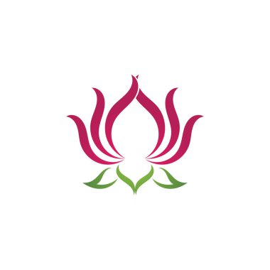 Güzellik Vektörü Nilüfer çiçekleri logo şablonu tasarımı simgesi