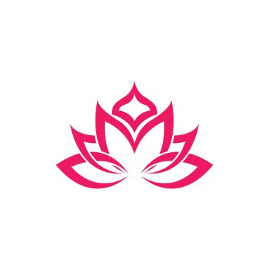 Güzellik Vektörü Nilüfer çiçekleri logo şablonu tasarımı simgesi