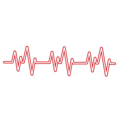 Nabız çizgisi ilüstrasyon vektör şablonu