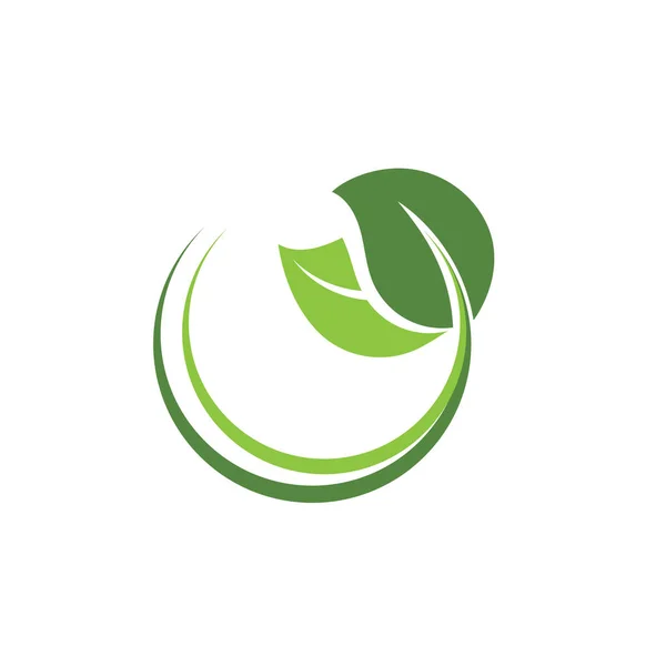 Groene Boomblad Ecologie Natuur Logo Element Vector — Stockvector