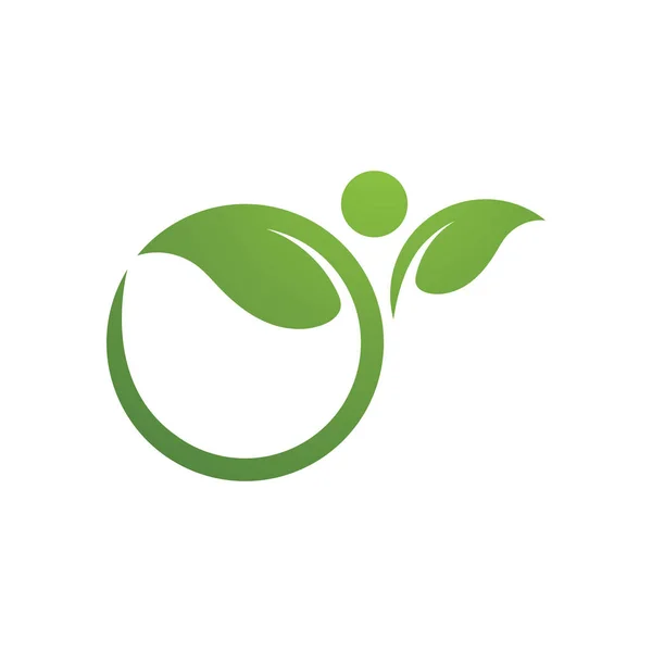 Vert Feuille Arbre Écologie Nature Logo Élément Vecteur — Image vectorielle