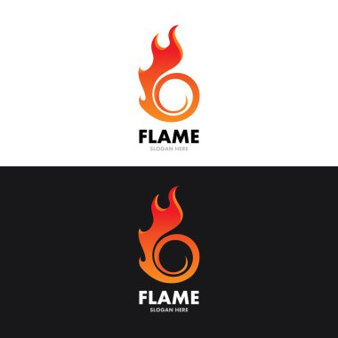 Ateş vektörü çizim şablonunu ateşle