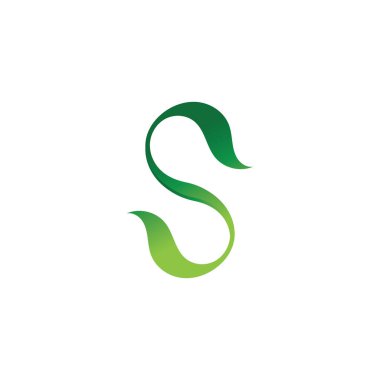 S logosu ve sembol vektör grafik şablonu