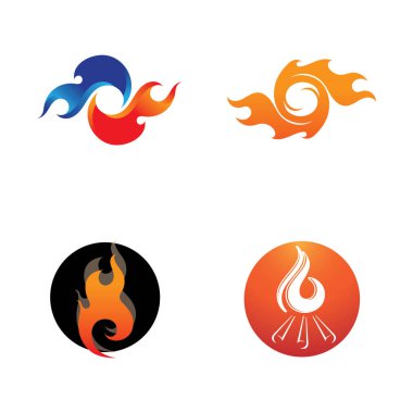 Ateş vektörü çizim şablonunu ateşle