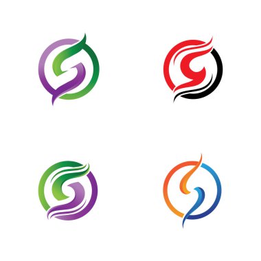  S logo tasarım harf vektörü