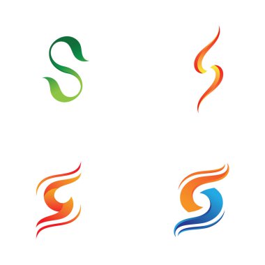  S logo tasarım harf vektörü