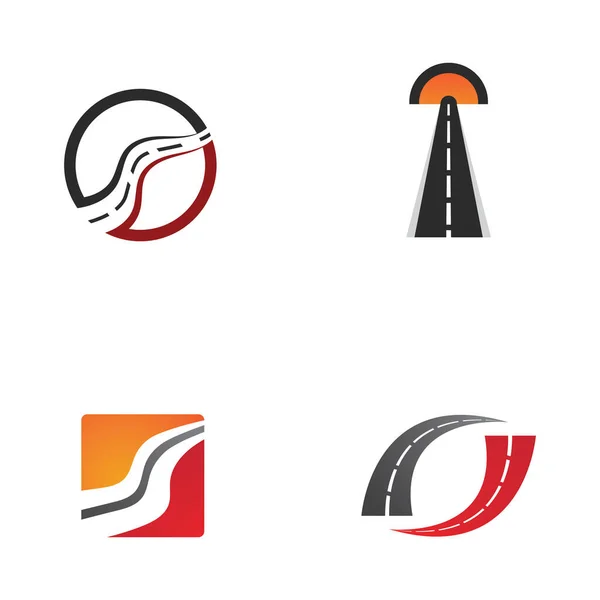 Дорожній Логотип Шаблон Символів — стоковий вектор