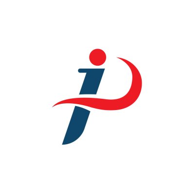 p logosu ve sembol vektör şablonu resmi