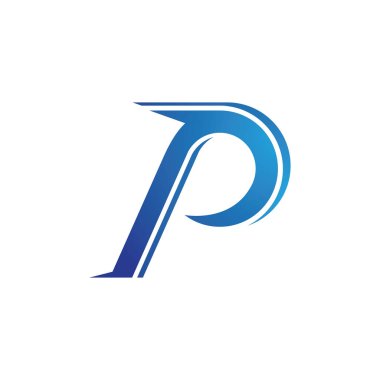 p logosu ve sembol vektör şablonu resmi