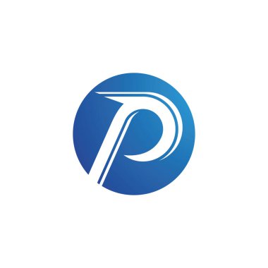 p logosu ve sembol vektör şablonu resmi