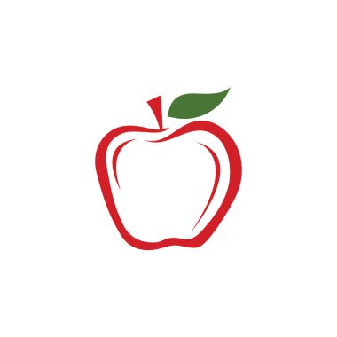 Apple vektör çizim simgesi logo şablonu