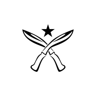 Bıçak ordu vektör logosu ve sembolü