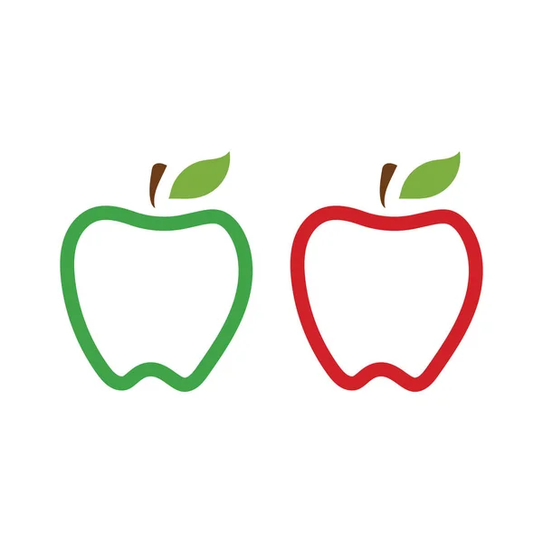 Apple Vector Ilustración Diseño Icono Logotipo Plantilla — Vector de stock