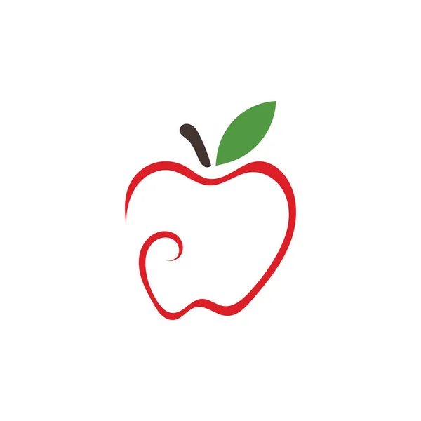 Apple Wektor Ilustracja Projekt Ikona Wzór Logo — Wektor stockowy