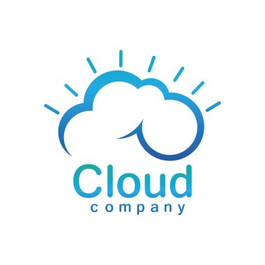 Bulut logo vektör resimleme tasarımı