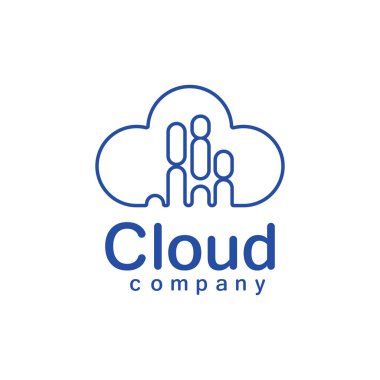 Bulut logo vektör resimleme tasarımı