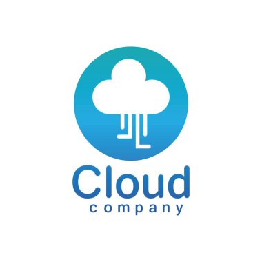 Bulut logo vektör resimleme tasarımı