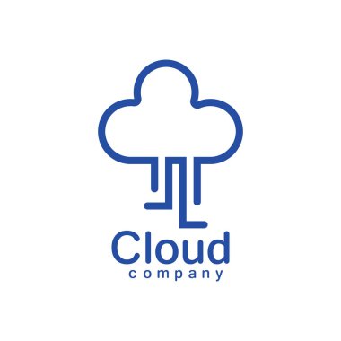Bulut logo vektör resimleme tasarımı
