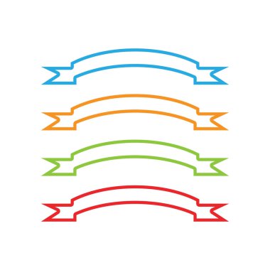 Kırmızı kurdele Vektör illüstrasyon tasarımı