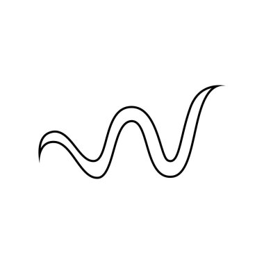 W Harfi Logo Şablonu vektör çizimi tasarımı