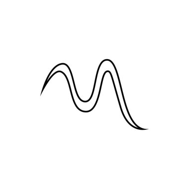 M Harfi Logo Şablonu vektör çizimi tasarımı