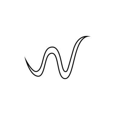 W Harfi Logo Şablonu vektör çizimi tasarımı