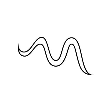 M Harfi Logo Şablonu vektör çizimi tasarımı