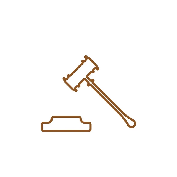 Giudice Hammer Logo Symbo — Vettoriale Stock