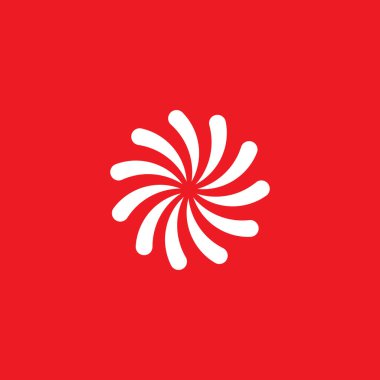 girdap dairesi kırmızı vektör resimleme logo şablonu tasarımı