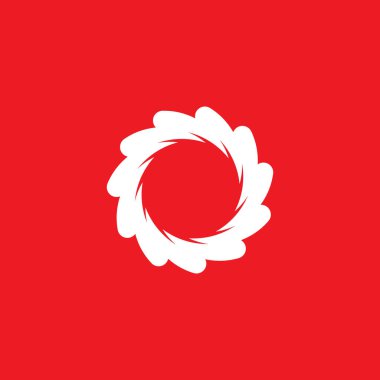 girdap dairesi kırmızı vektör resimleme logo şablonu tasarımı