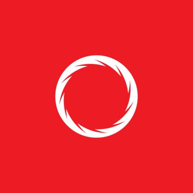 girdap dairesi kırmızı vektör resimleme logo şablonu tasarımı