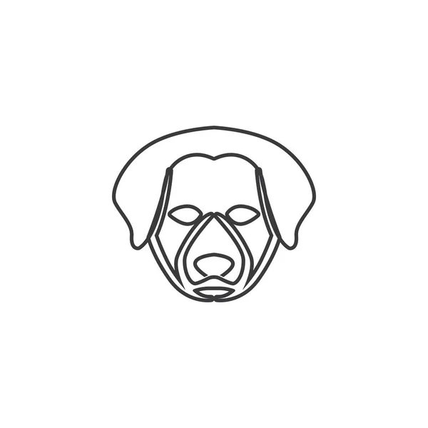 Σχέδιο Προτύπου Εικονογράφησης Φορέα Λογότυπου Κεφαλής Σκύλου — Διανυσματικό Αρχείο