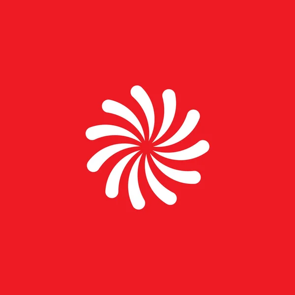 Vórtice Círculo Vermelho Vetor Ilustração Ícone Logotipo Modelo Design — Vetor de Stock