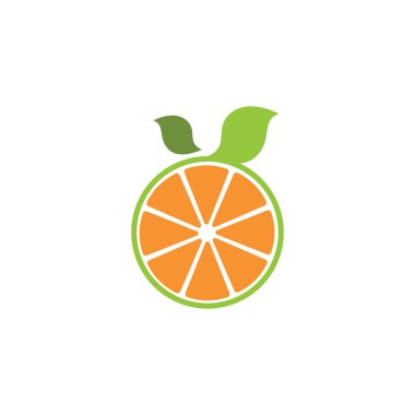 Turuncu logo tasarımı Vektör simgesi çizimi