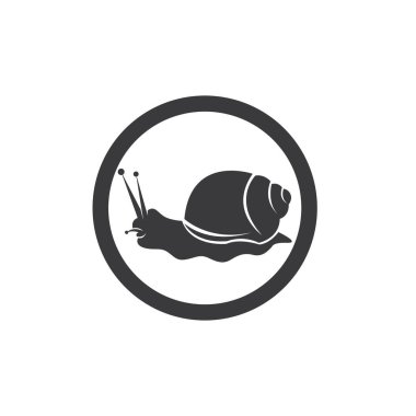 Salyangoz hayvan logosu ve sembol şablonu 