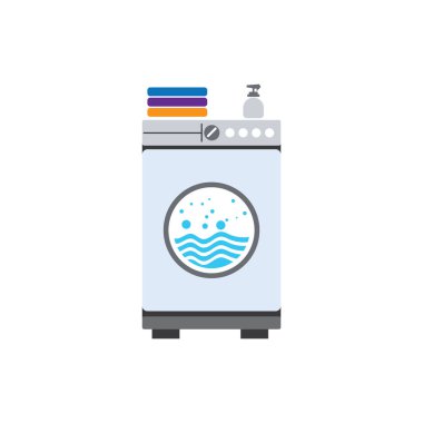 MAKİNE Yıkama Çamaşırları İkona VECTOR