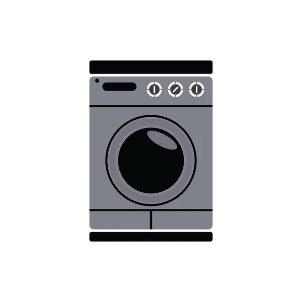 Machine Washing Clothes Icon Vector — Stock Vector