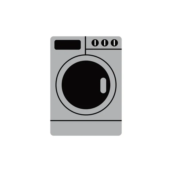Máquina Washing Clothes Icon Vector —  Vetores de Stock