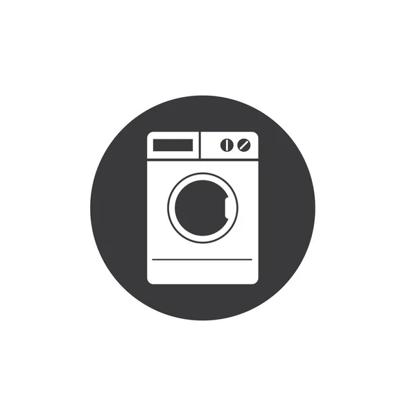 Machine Washing Clothes Icon Vector - Stok Vektor