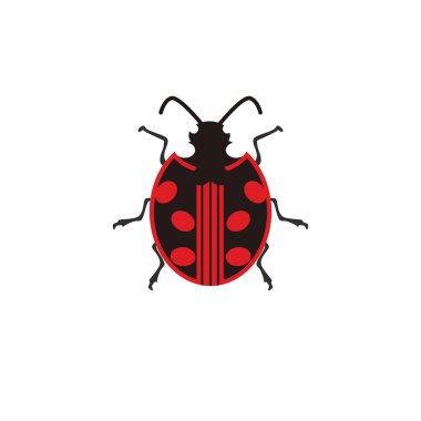 Uğur kuşu hayvan vektör logosu şablon simgesi simgesi simgesi