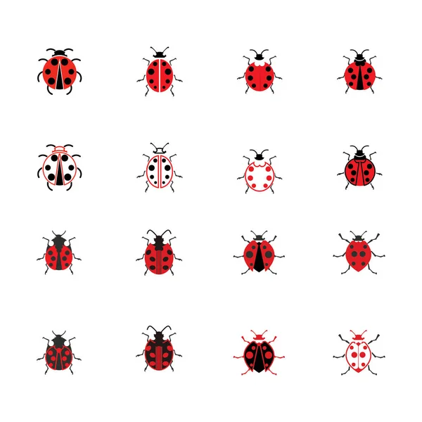 Значок Шаблона Символа Вектора Логотипа Божьей Коровки — стоковый вектор
